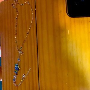 Hanging charm double necklace